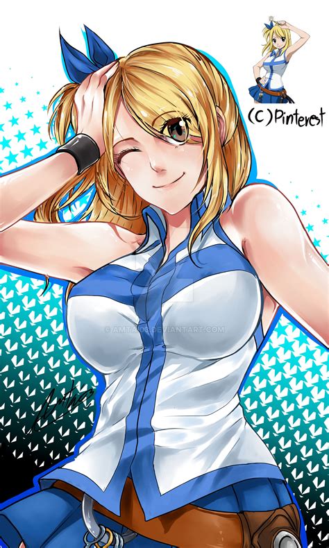 Lucy Ashley (ルーシー・アシュリー Rūshī Ashurī) is a member of the Edolas Fairy Tail Guild. She is the Edolas counterpart of Lucy Heartfilia. She also became Natsu Dragion's wife and the mother of Nasha. Lucy has brown eyes and blonde hair that is tied up with a skull hair band. She is dressed in a revealing, black leotard with a large erect collar that is exposed at the front and ...